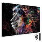 Colorful Crazy Lion Canvas Print