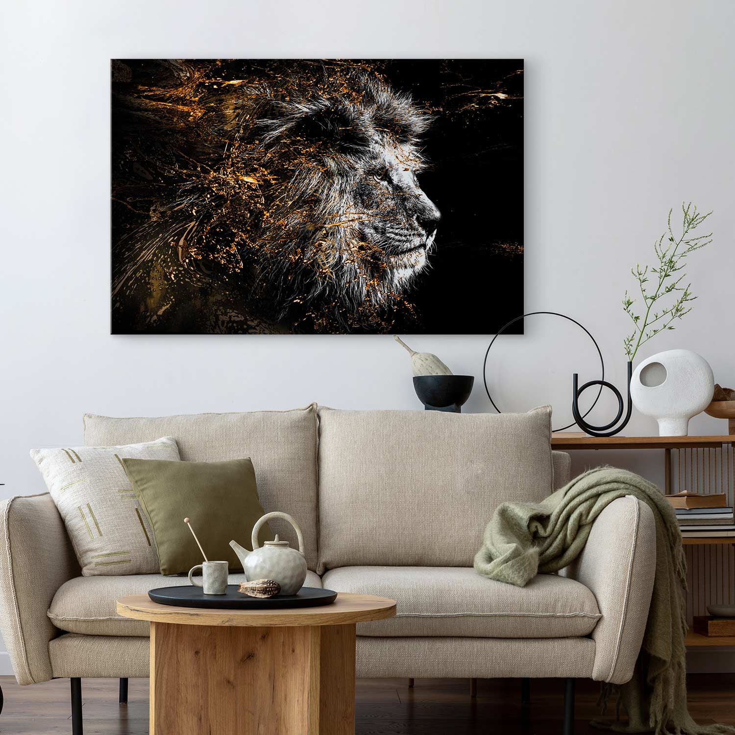 Abstract Lion King Canvas Print