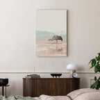 Morning Crane Bird Vertical Canvas Print