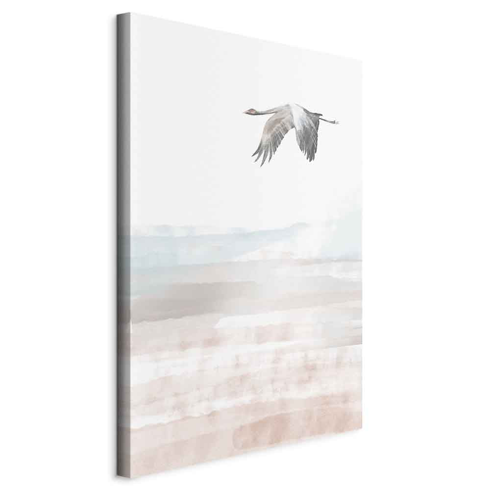 Flying Crane Birds Nature Canvas Print