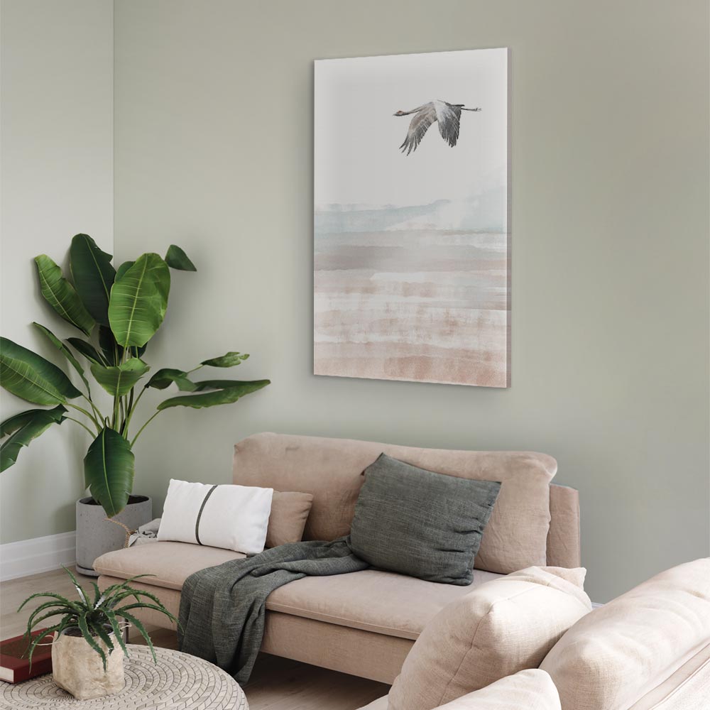 Flying Crane Birds Nature Canvas Print