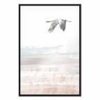 Flying Crane Birds Nature Canvas Print
