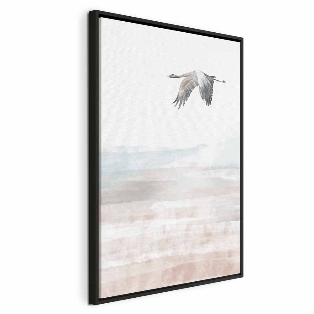 Flying Crane Birds Nature Canvas Print