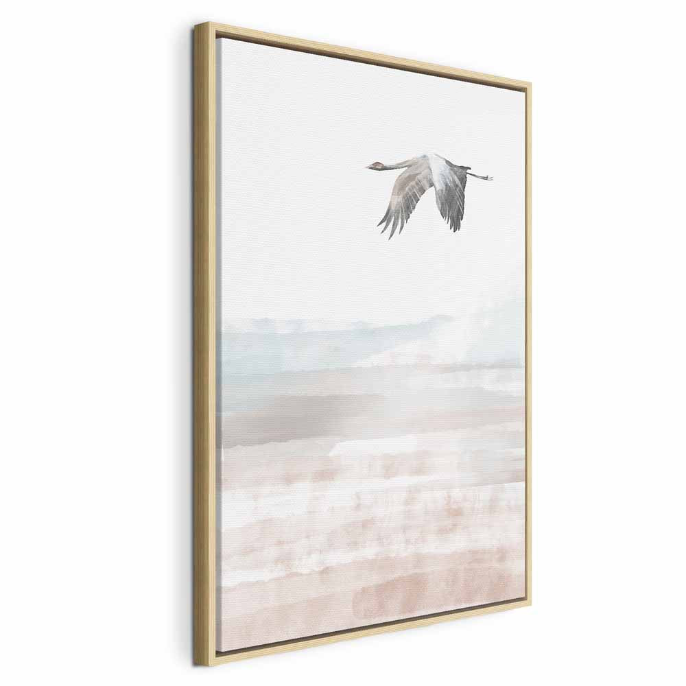 Flying Crane Birds Nature Canvas Print
