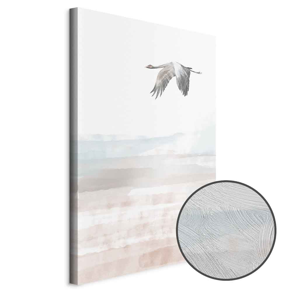 Flying Crane Birds Nature Canvas Print