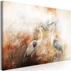 Canvas Print - Herons on the Hunt Wide (1 Part)