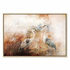 Herons Hunting Nature Canvas Print