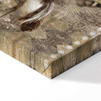 Retro Crane Birds Vintage Canvas Print