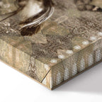 Retro Crane Birds Vintage Canvas Print