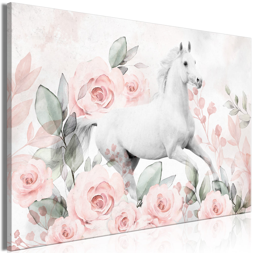 Canvas Print Gallop Among the Roses Wide