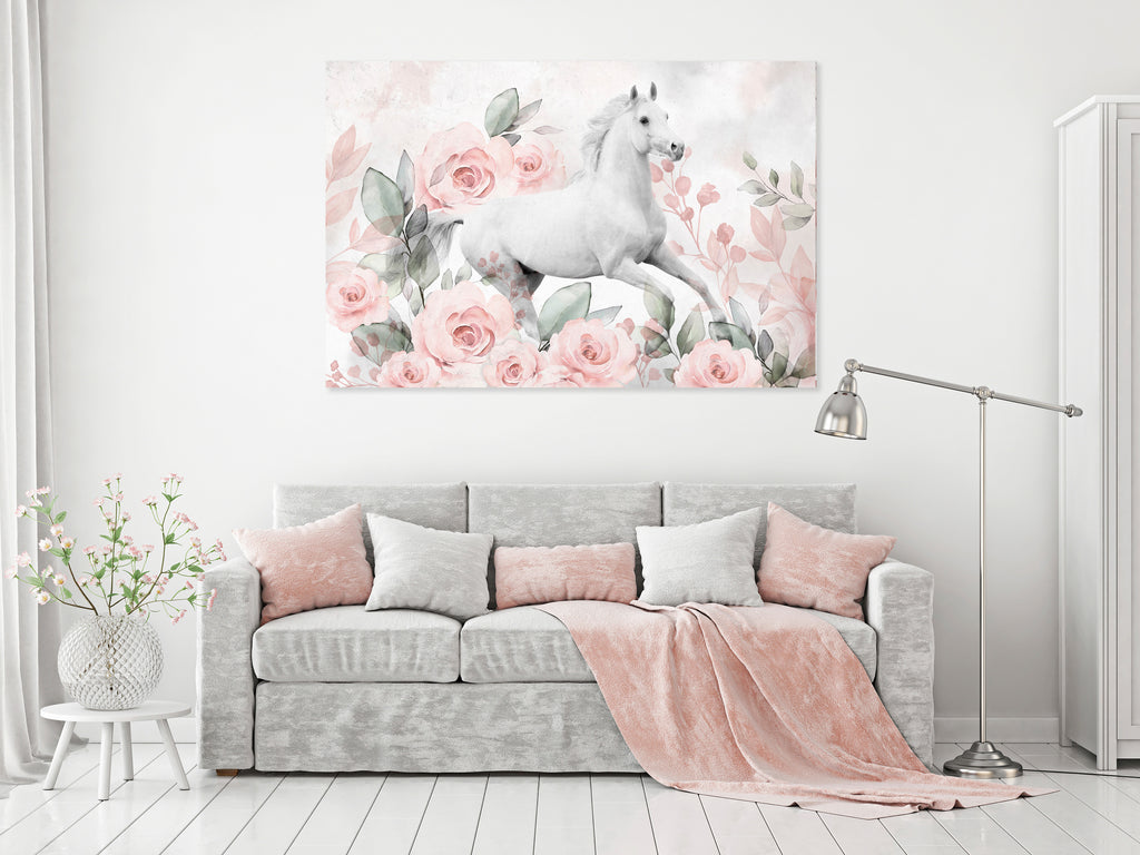 Canvas Print Gallop Among the Roses Wide