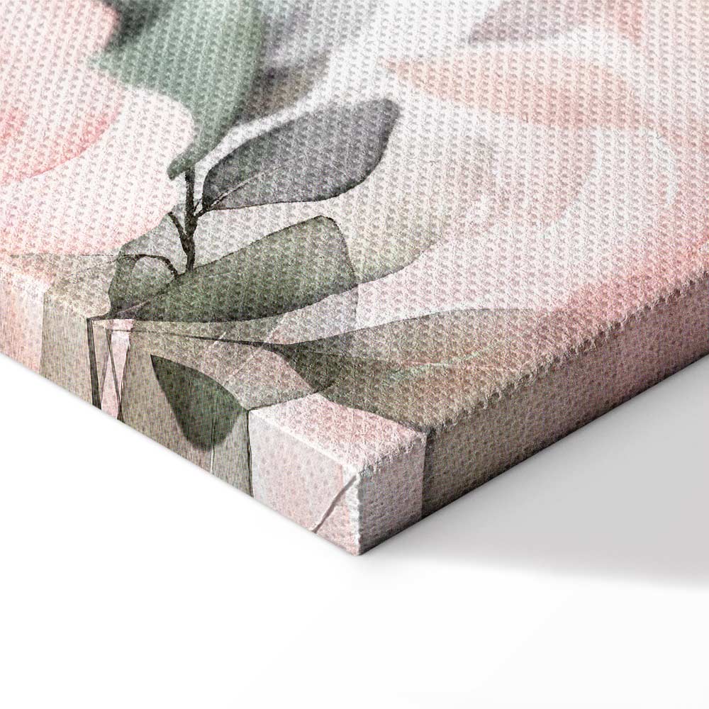 Horse and Roses Floral Canvas Print