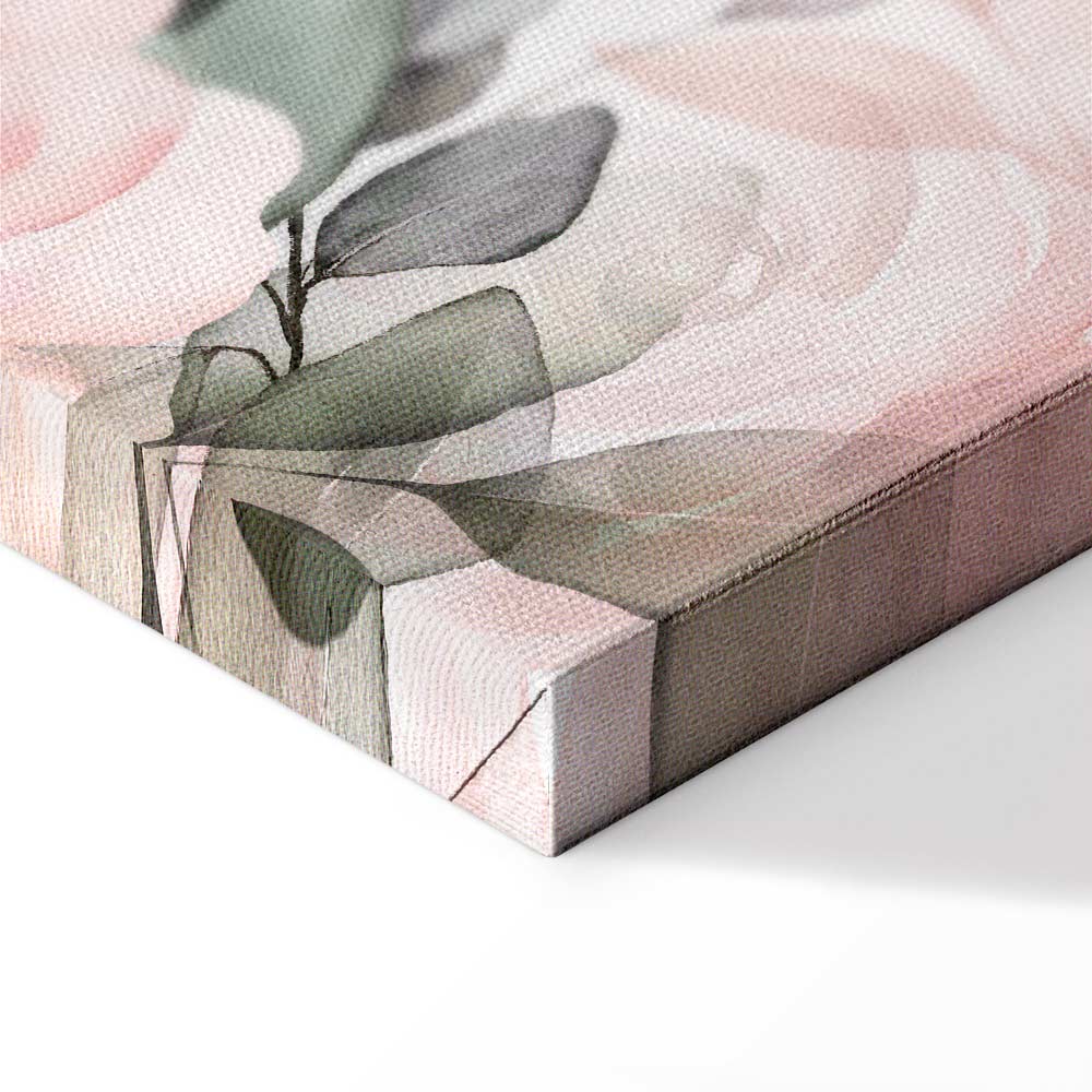 Horse and Roses Floral Canvas Print