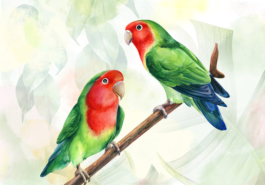 Wall Mural Lovebirds