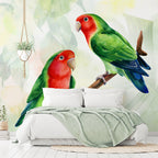 Wall Mural Lovebirds