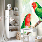 Colorful Lovebirds Nature Wall Mural