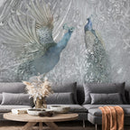 Wall Mural Peacocks Dancing - Animal Artwork