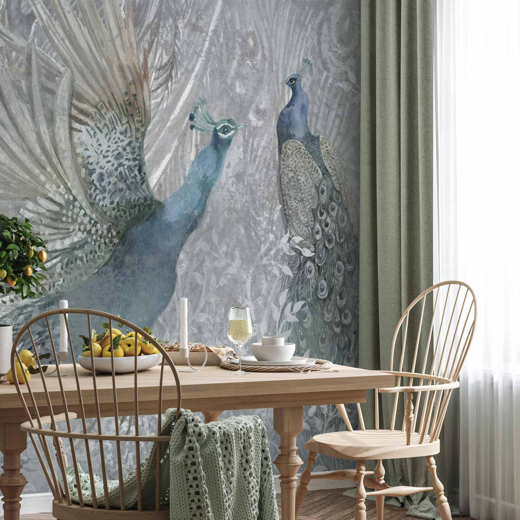 Peacocks Dancing Nature Wall Mural