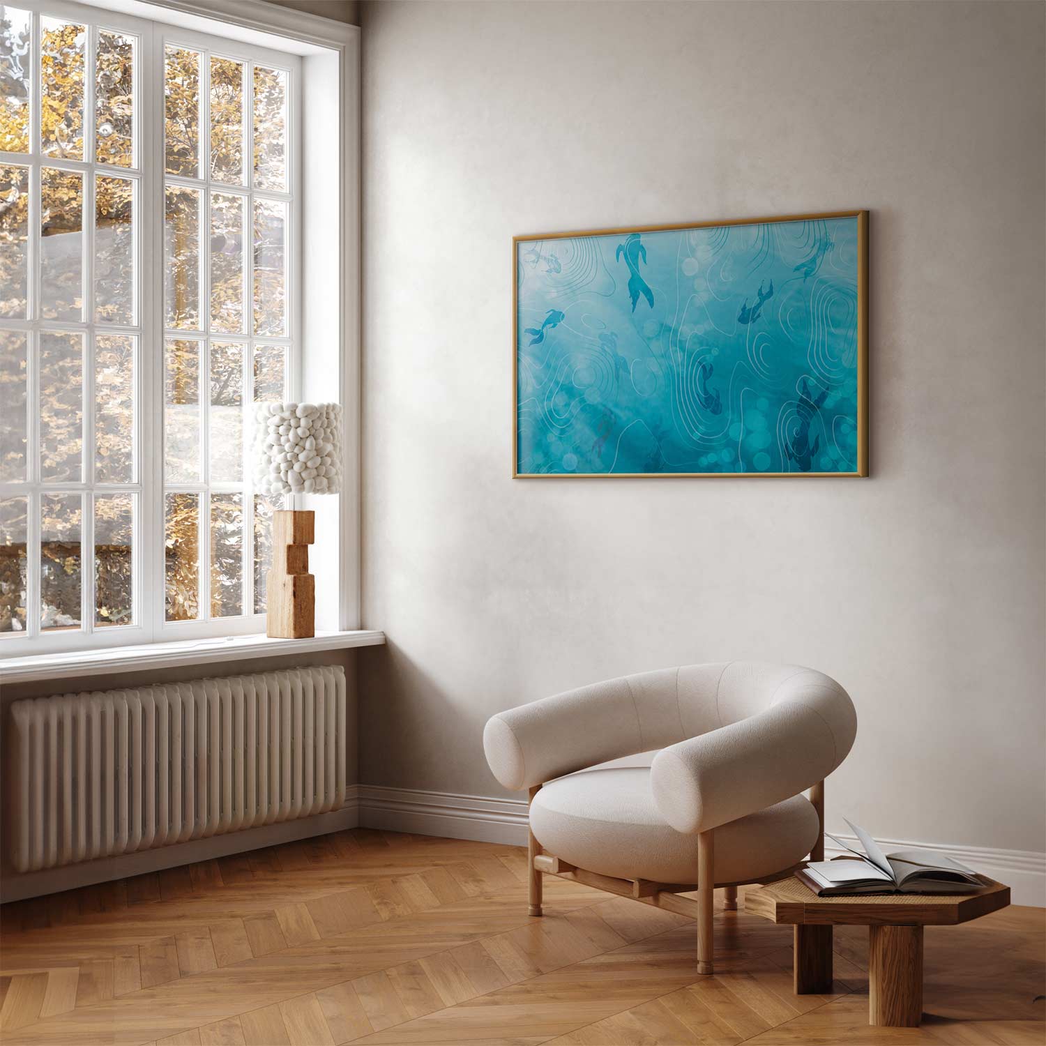 Japanese Pond Fish Nature Poster