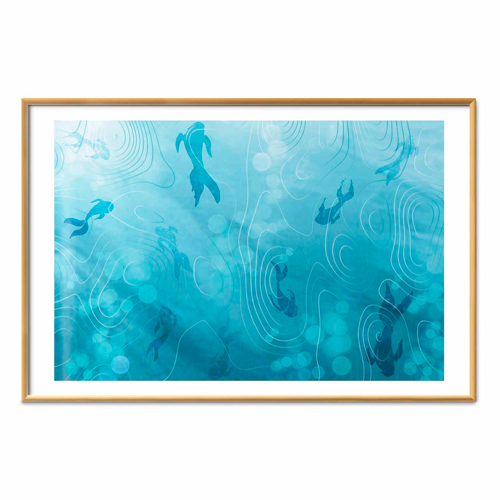 Japanese Pond Fish Nature Poster