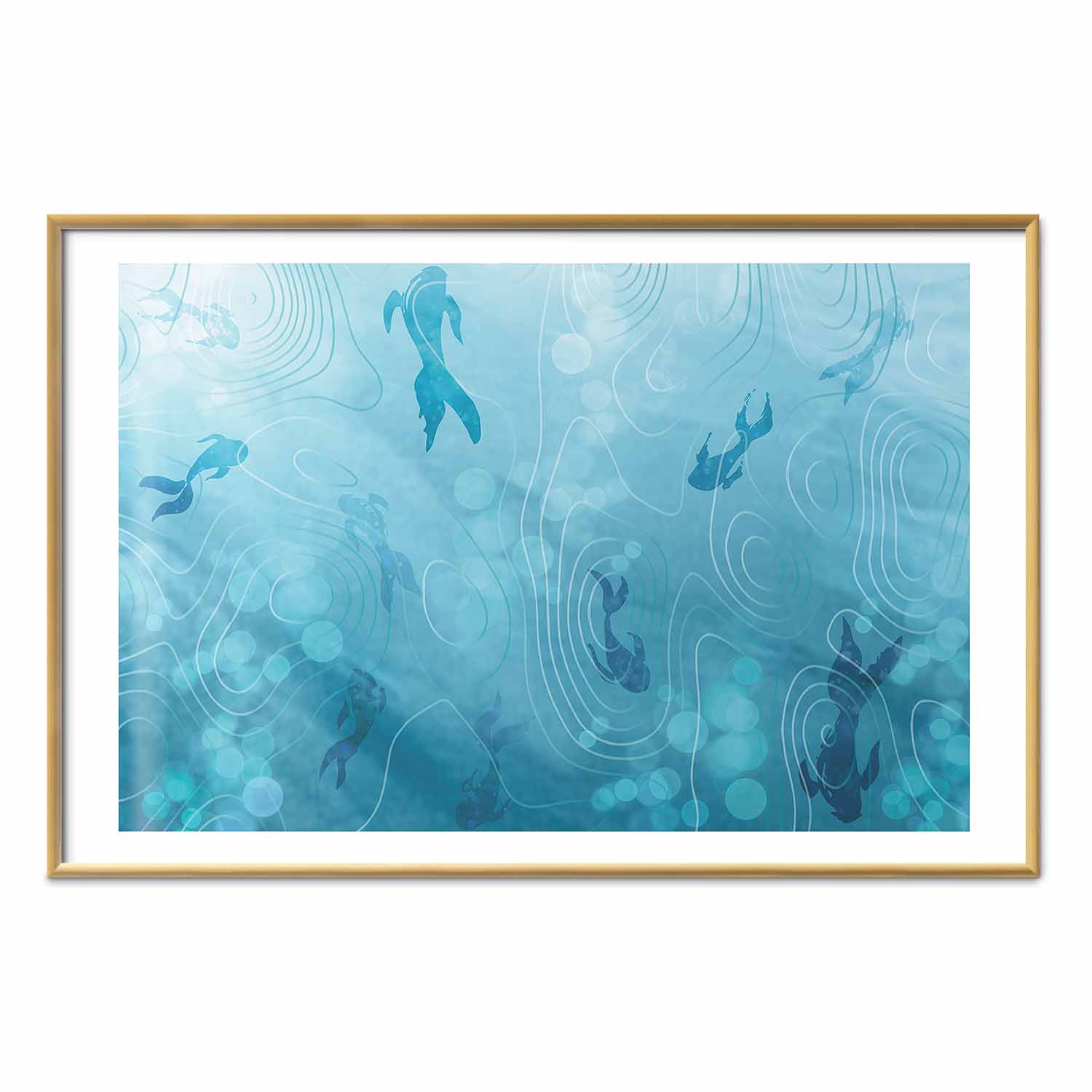 Japanese Pond Fish Nature Poster