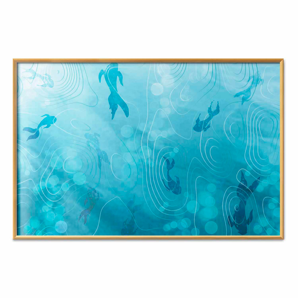 Japanese Pond Fish Nature Poster
