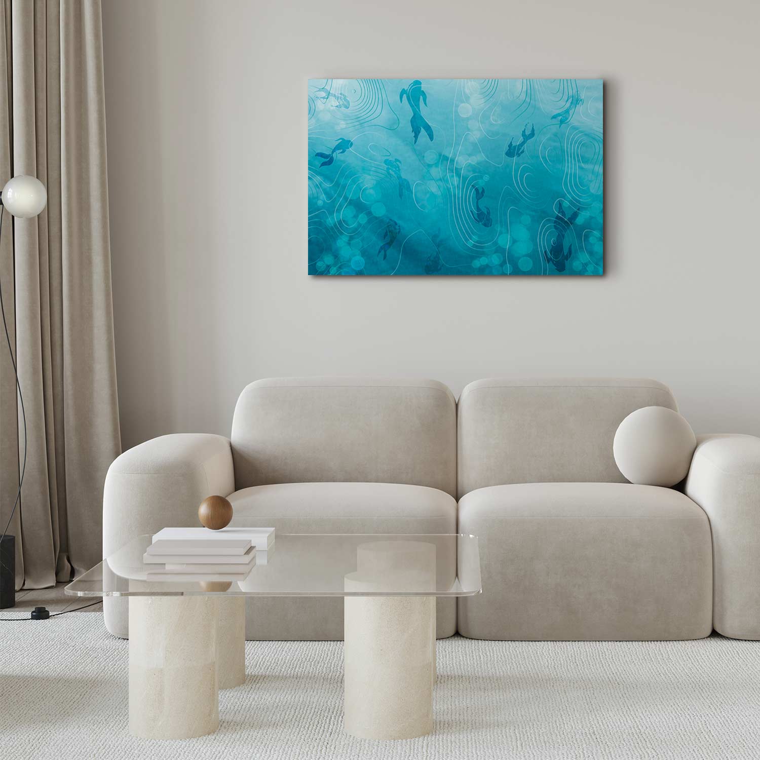 Japanese Koi Fish Pond Nature Canvas Print