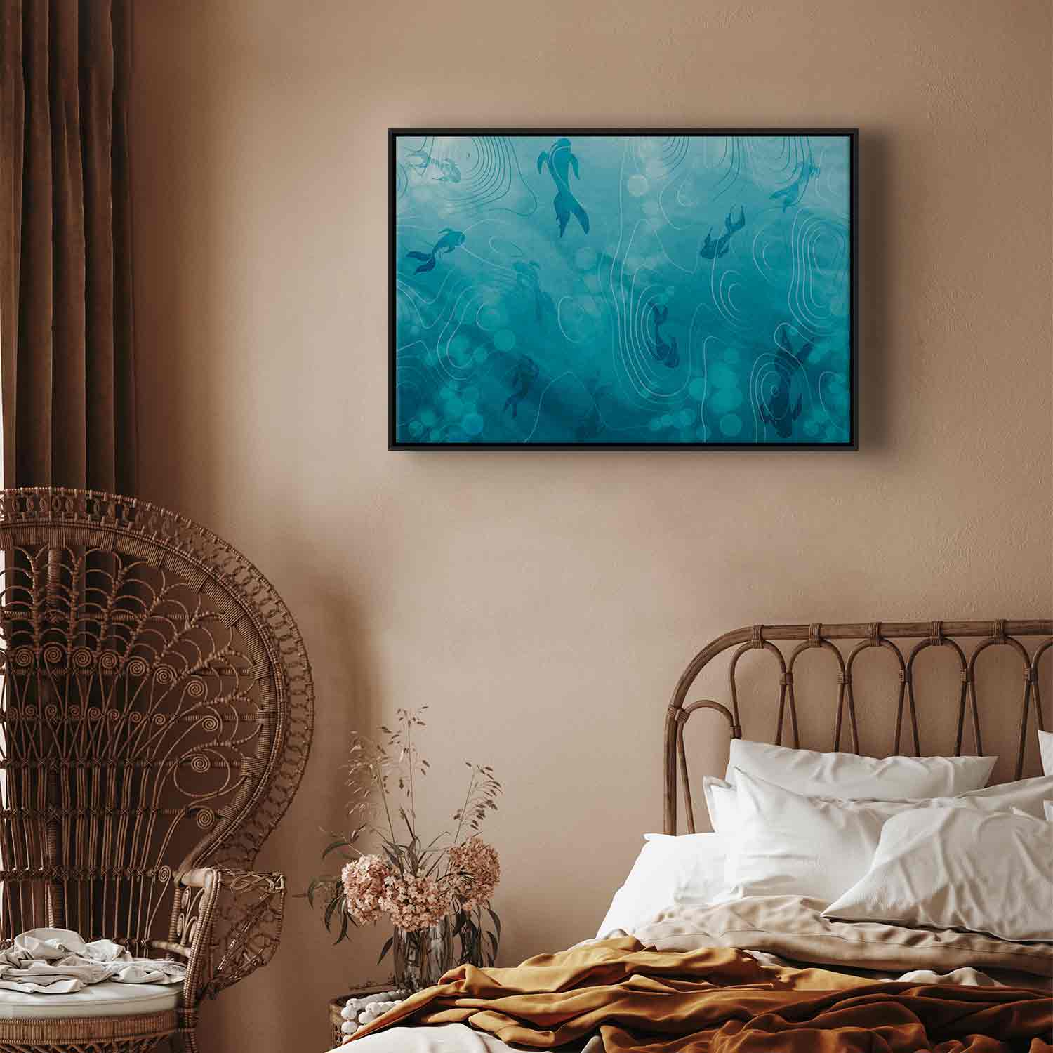 Japanese Koi Fish Pond Nature Canvas Print