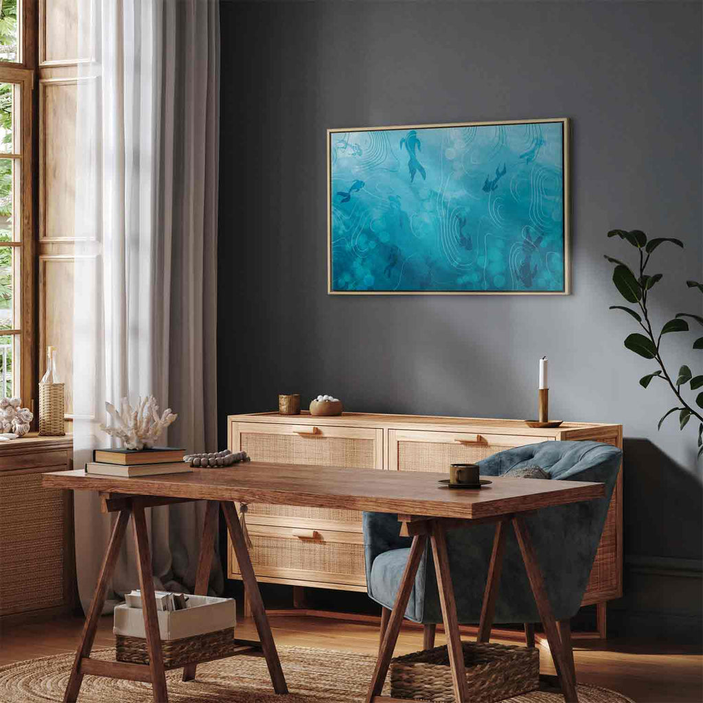 Japanese Koi Fish Pond Nature Canvas Print