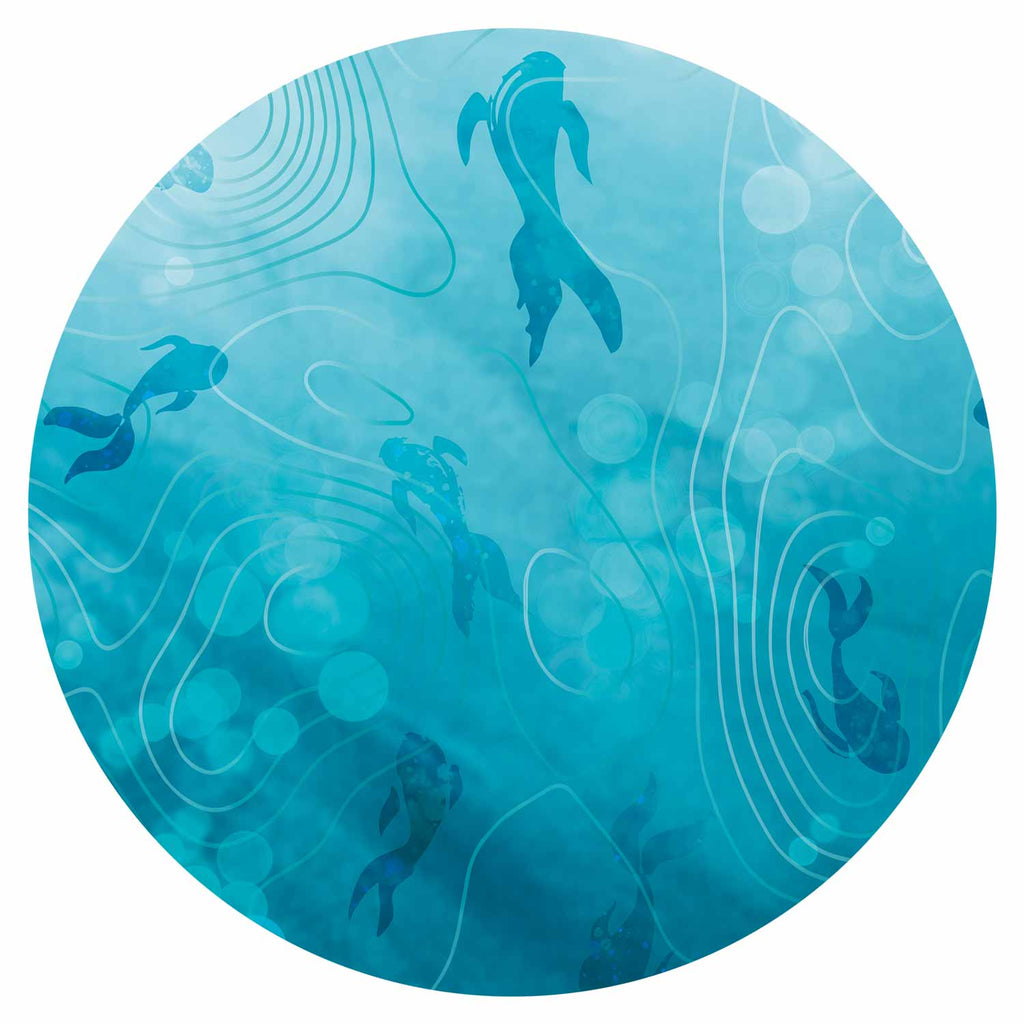 Japanese Pond Fish Nature Round Wall Mural