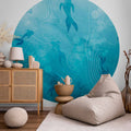 Japanese Pond Fish Nature Round Wall Mural