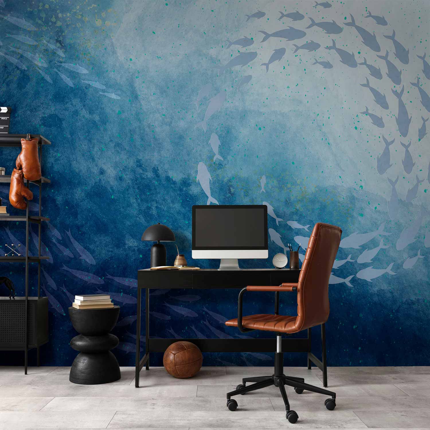 Deep Sea Fish Japanese Wall Mural