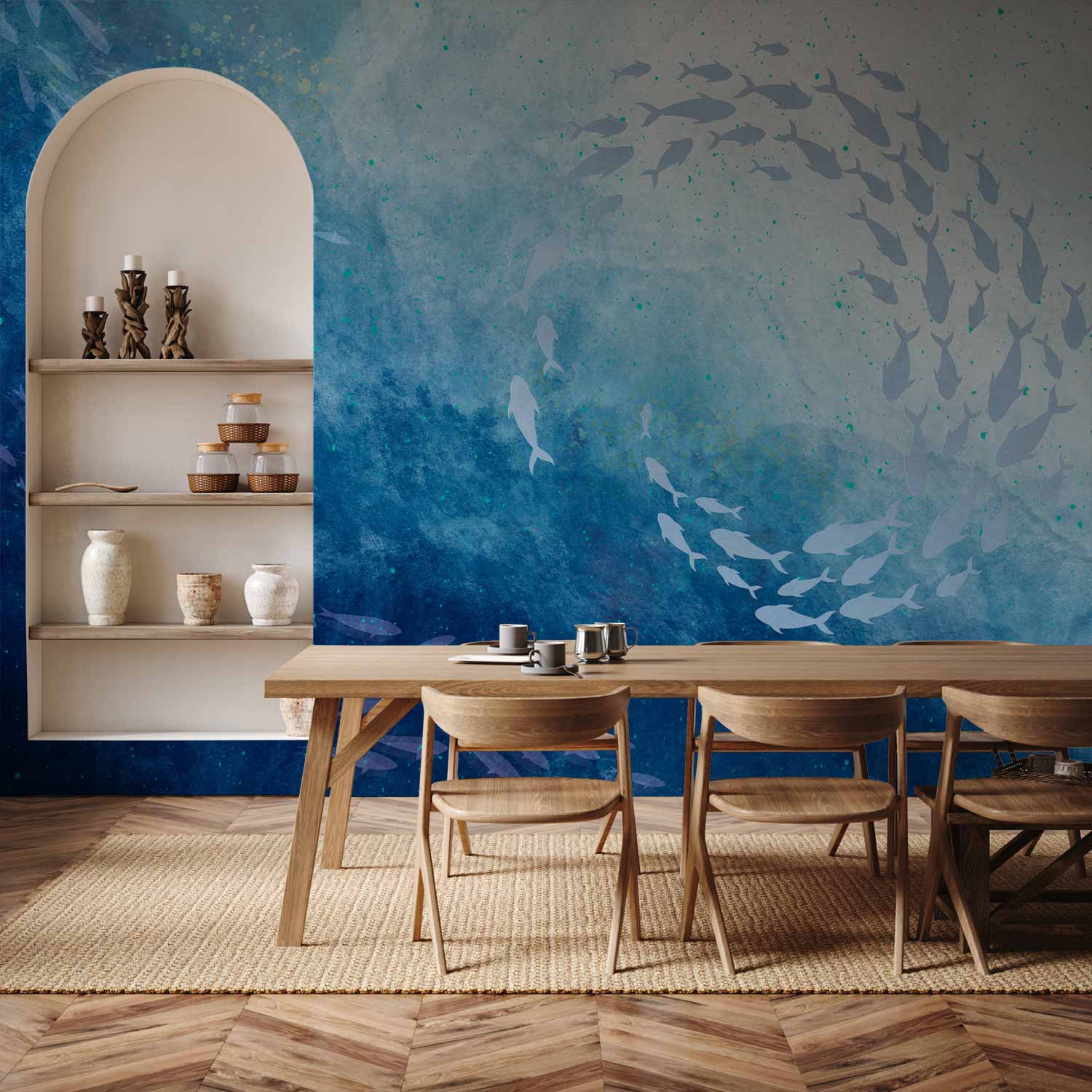 Deep Sea Fish Japanese Wall Mural