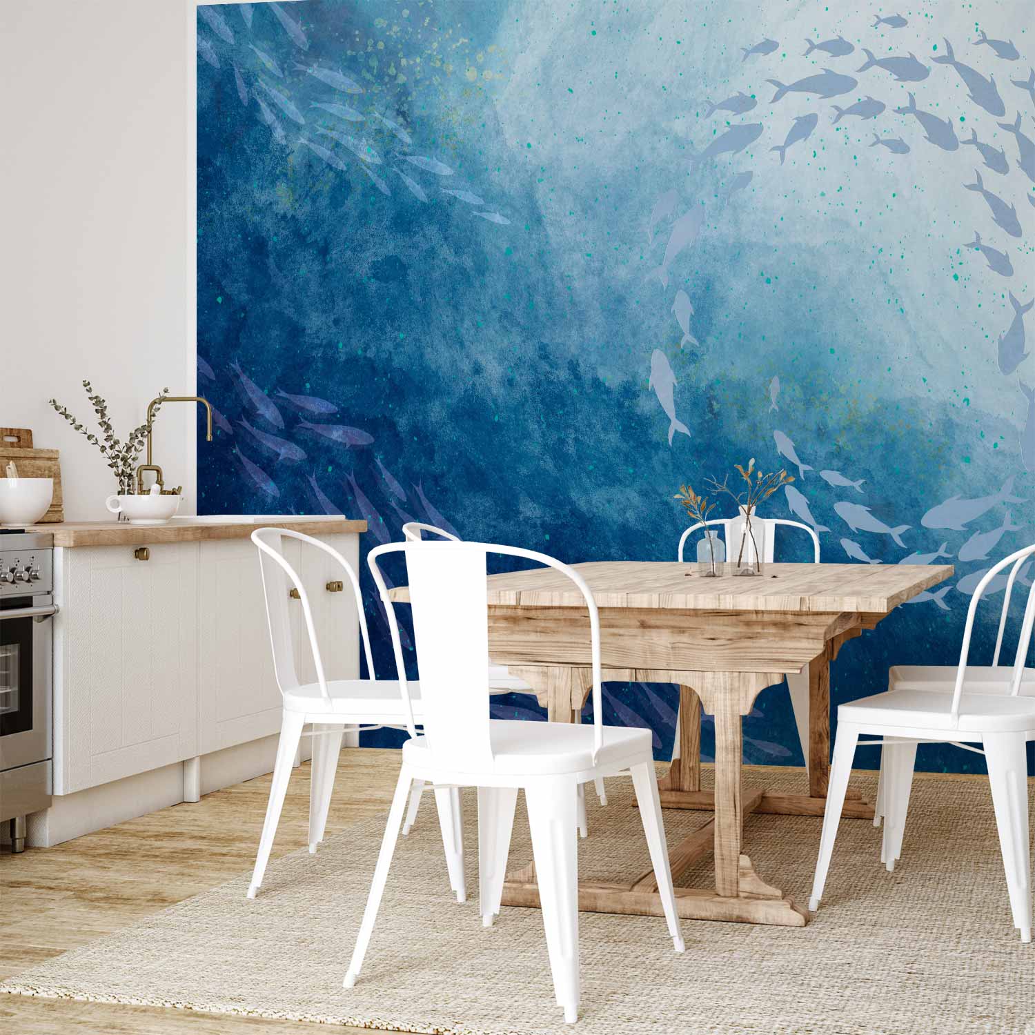 Deep Sea Fish Japanese Wall Mural