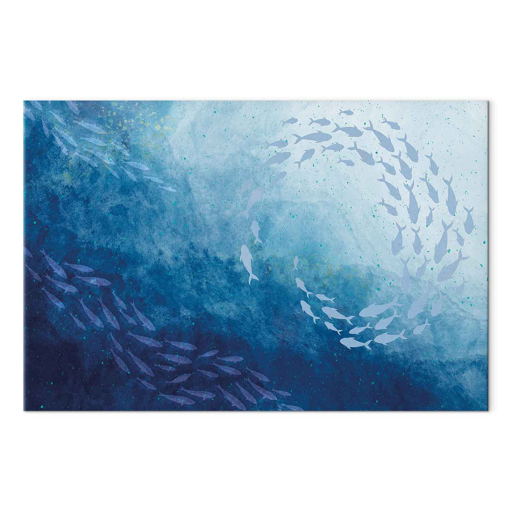 Japanese Sea Depths Fishes Canvas Print