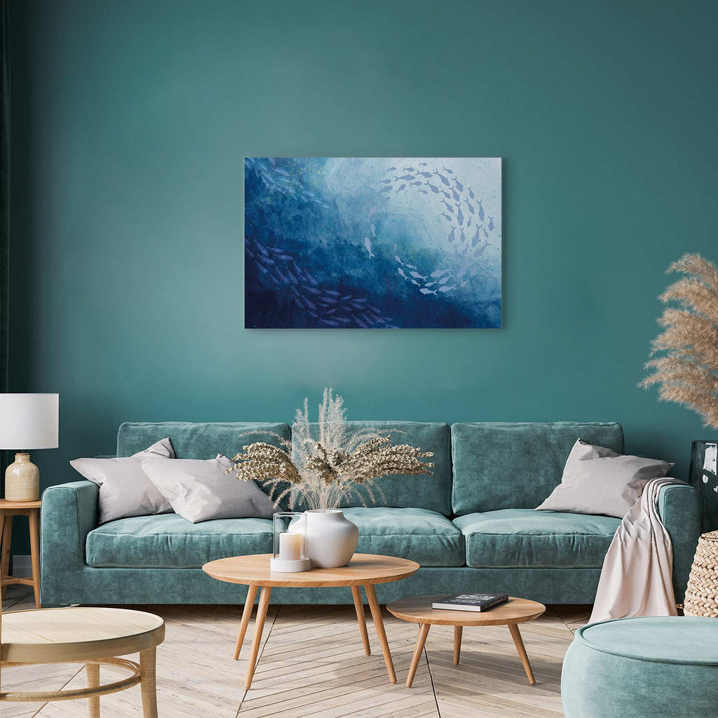 Japanese Sea Depths Fishes Canvas Print