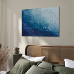 Japanese Sea Depths Fishes Canvas Print