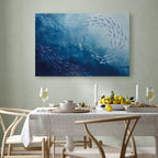 Japanese Sea Depths Fishes Canvas Print