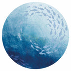 Sea Depths Fishes Round Wall Mural