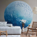 Sea Depths Fishes Round Wall Mural