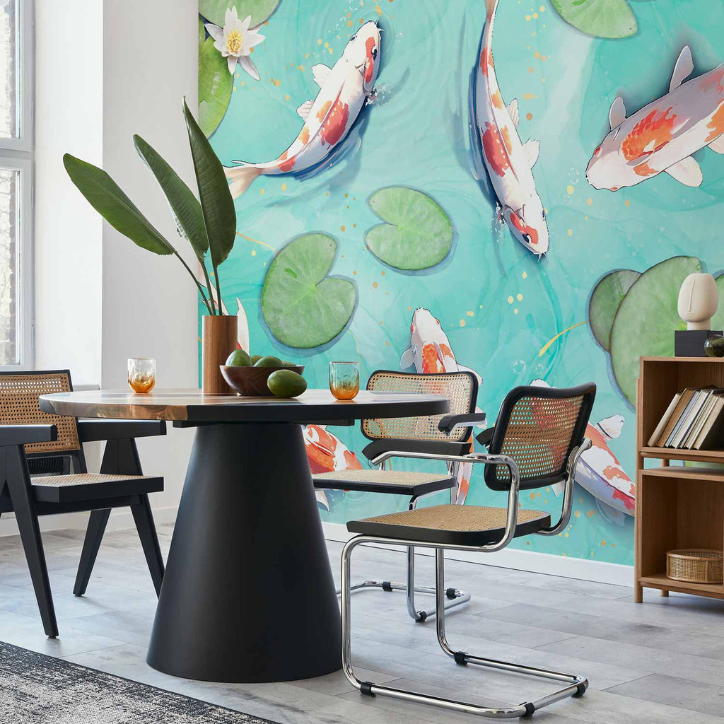 Japanese Koi Pond Wall Mural