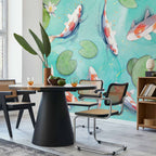 Japanese Koi Pond Wall Mural