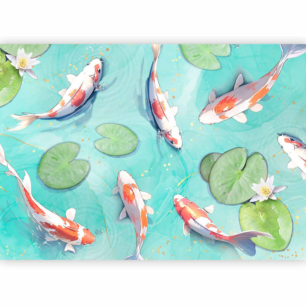 Japanese Koi Pond Wall Mural