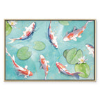 Japanese Koi Pond Nature Canvas Print