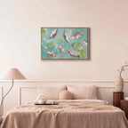 Japanese Koi Pond Nature Canvas Print