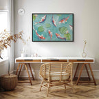 Japanese Koi Pond Nature Canvas Print