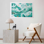Fish and Waves Ocean Poster