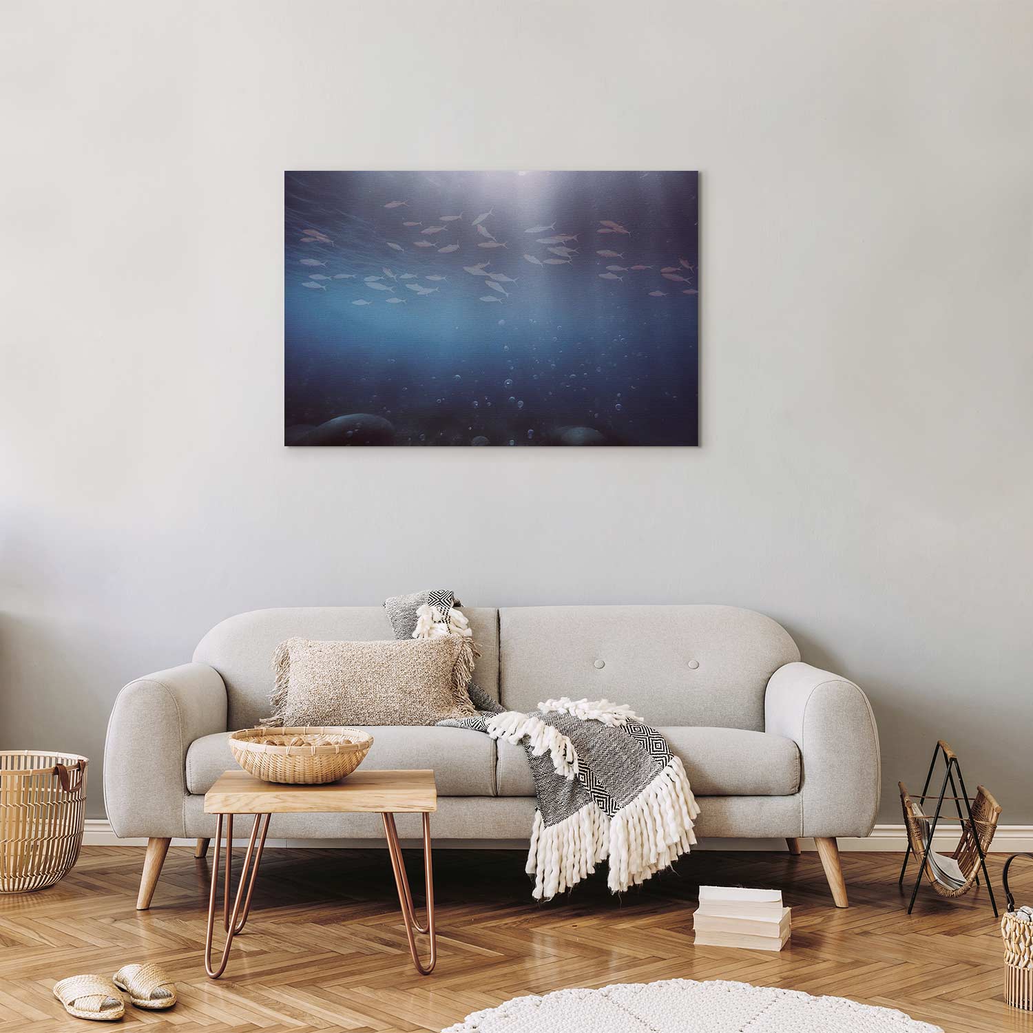 Deep Sea Fish Japanese Canvas Print