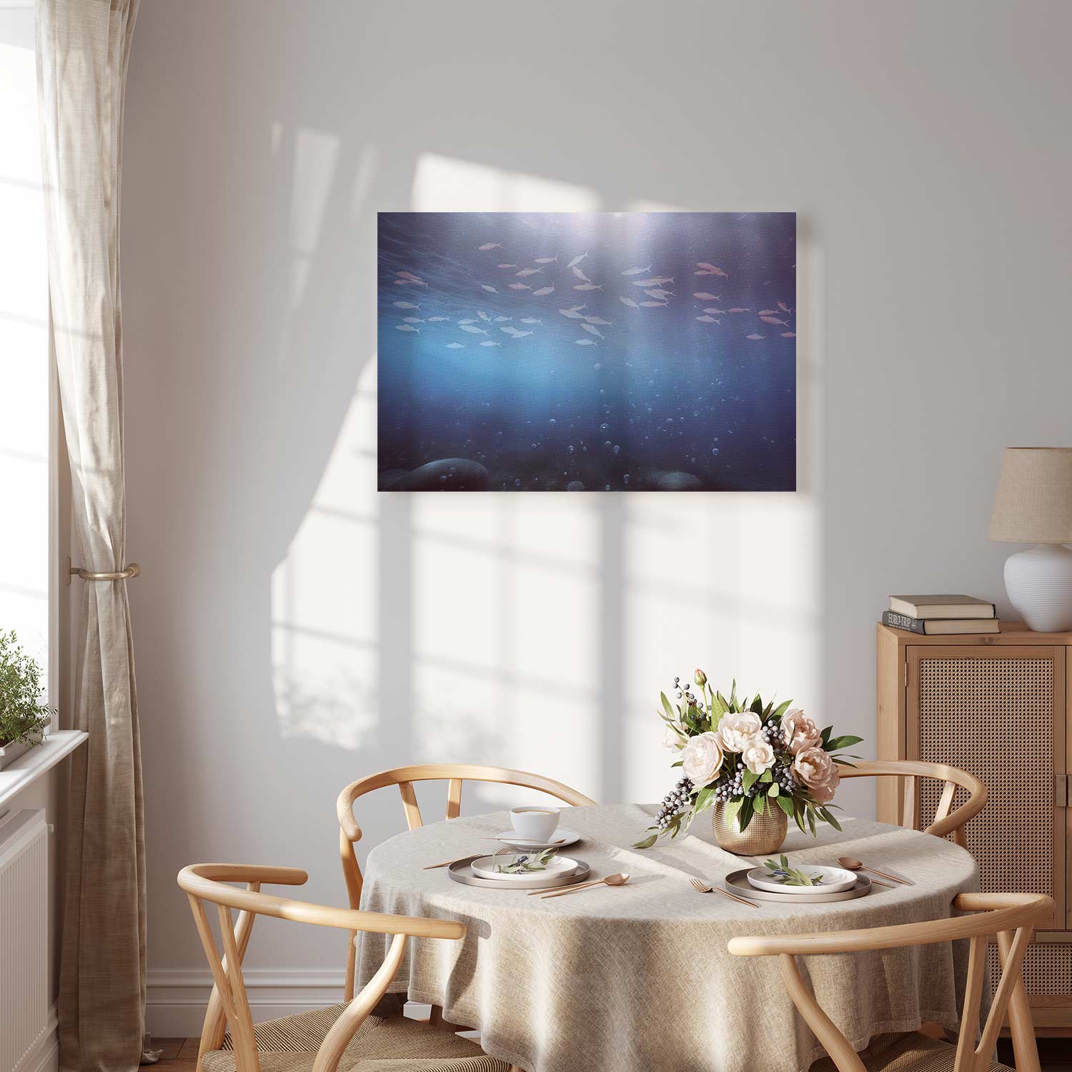 Deep Sea Fish Japanese Canvas Print