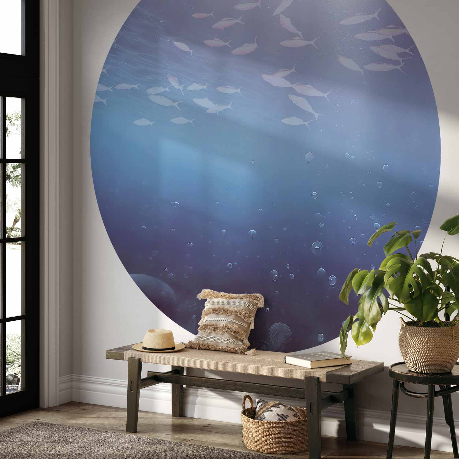 Deep Sea Fish Round Wall Mural